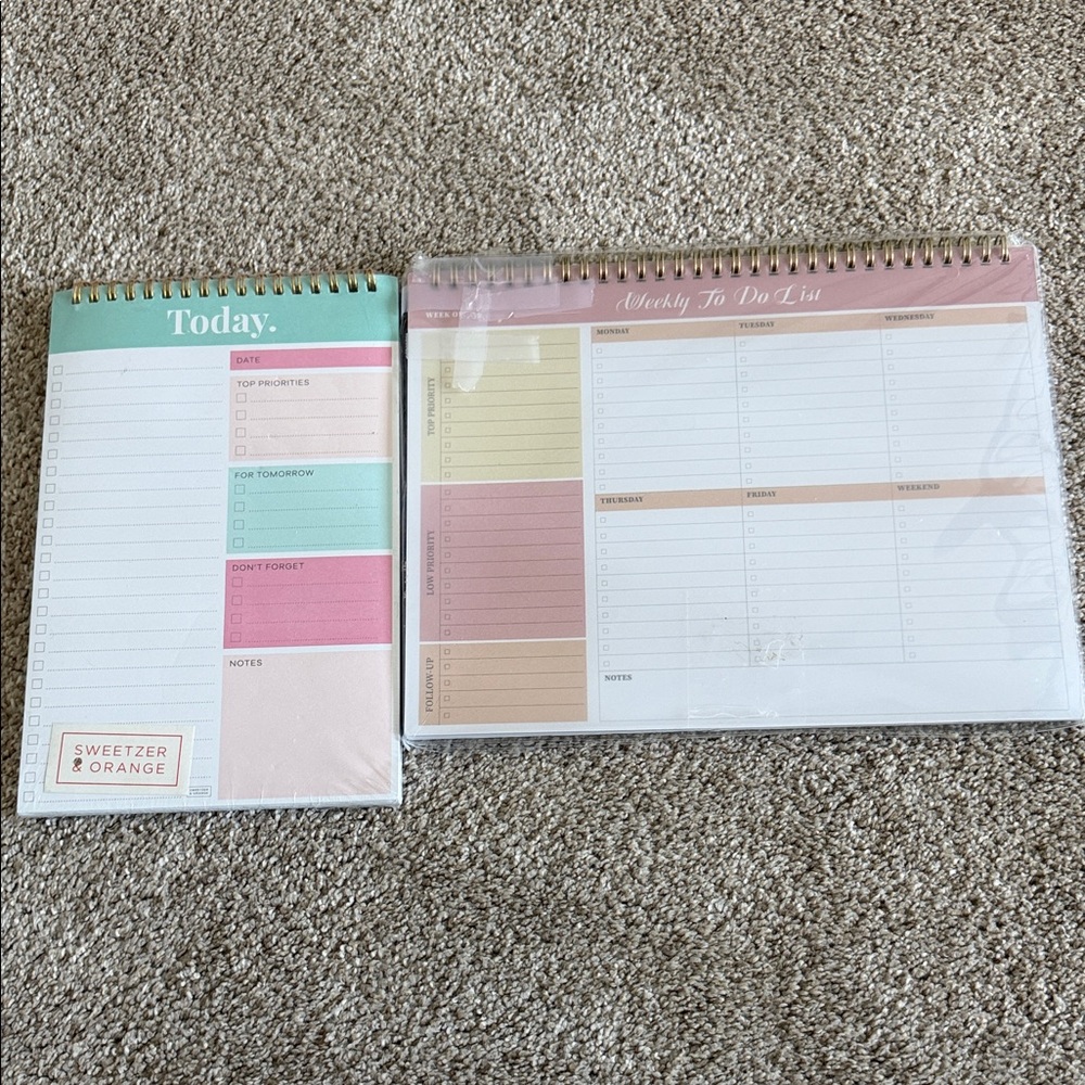 Pastel Today and Weekly To-Do Notepad Set